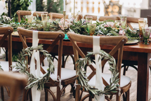 istock Boho wedding table for a newlywed banquet. 1165742918