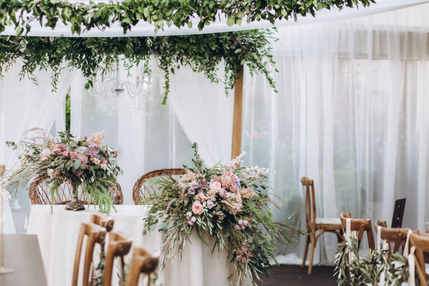 istock Boho wedding table for a newlywed banquet. 1165742953