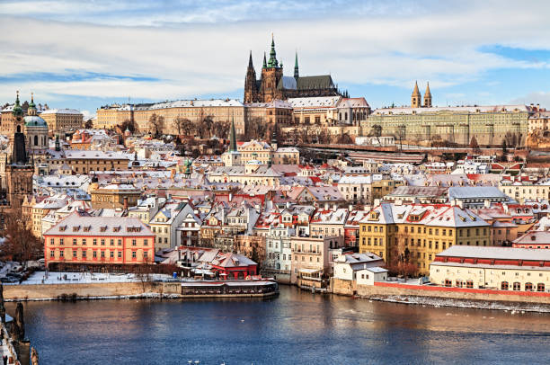 istock View of Prague at winter over Vltava river 1165743647