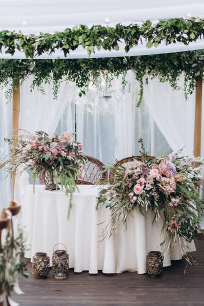 istock Boho wedding table for a newlywed banquet. 1165743961