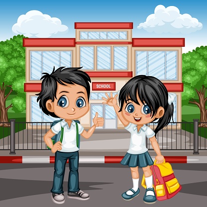 School Boy And Girl Stock Illustration - Download Image Now - Art, Back, Back to School - iStock School Boy And Girl Stock Illustration - Download Image Now - Art, Back, Back to School - iStock