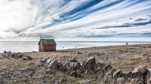 typical wooden houses in Sweden