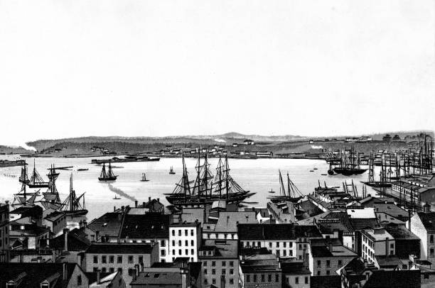 istock Cityscape of Saint John, New Brunswick, Canada - 19th Century 1165758187