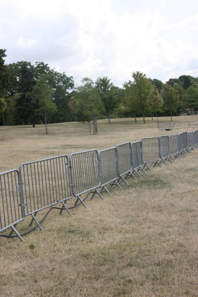 istock Protection barriers  Preparing an amusement park 1165758528