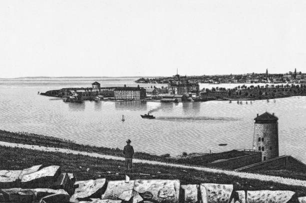 istock Cityscape of Kingston, Ontario, Canada - 19th Century 1165758750