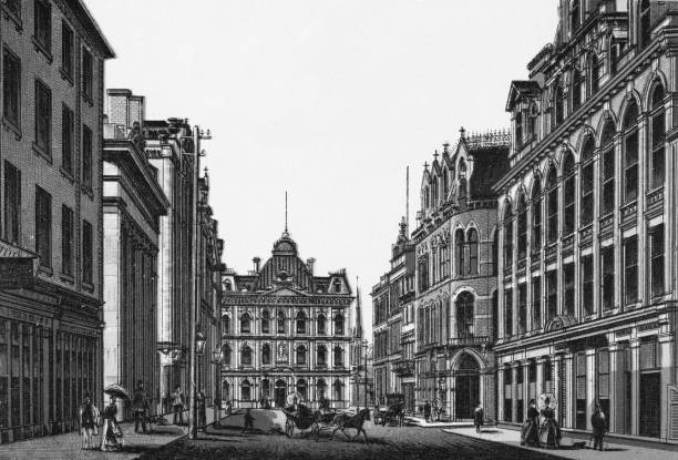 istock Toronto Street in Toronto, Ontario, Canada - 19th Century 1165760456