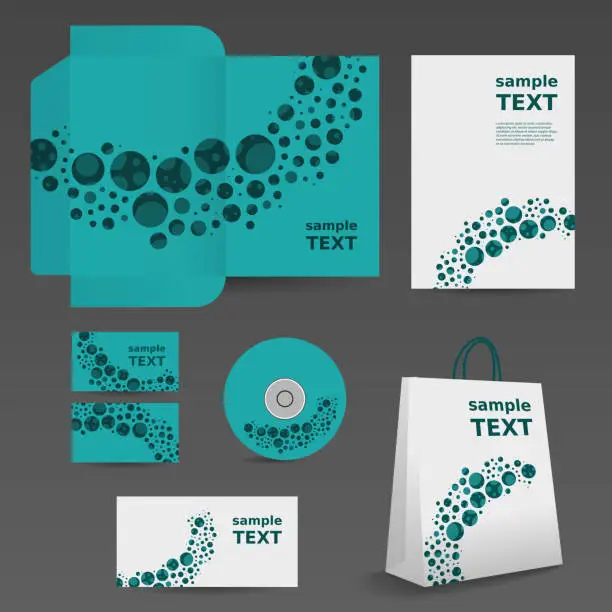 Vector illustration of Stationery Template, Corporate Identity Design Set