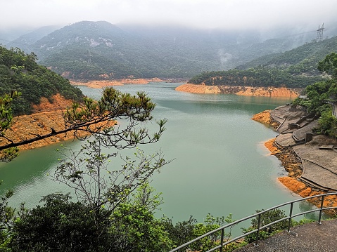 Tai Tam reservoir, located in Tai Tam Country Park in the eastern part of Hong Kong Island.