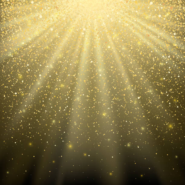 istock Golden luxury black background with gold rich glitters 1165769644