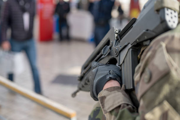 Counter-terrorism officer with rifle