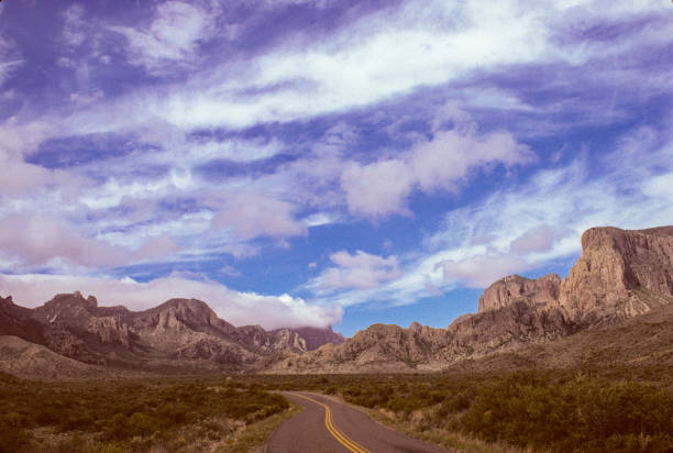 1984 Big Bend NP - Entrance Road to Chisos Basin