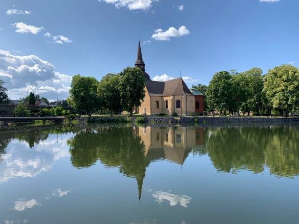 istock Church by the lake 1165773013