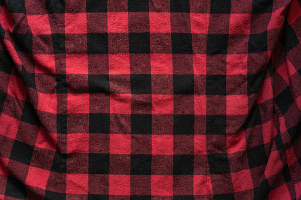 istock Crumpled Black and Red Fabric in a Cage 1165776204