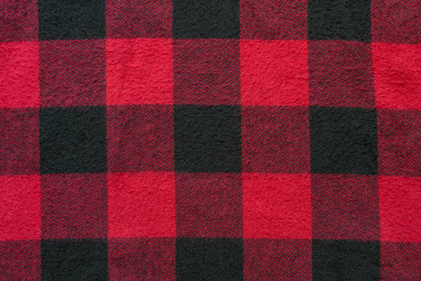 istock Black and Red Fabric in a Cage 1165776331