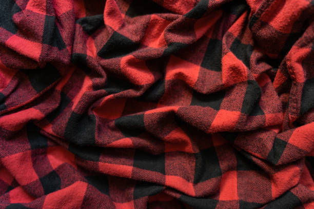 istock Crumpled Black and Red Fabric in a Cage 1165776370