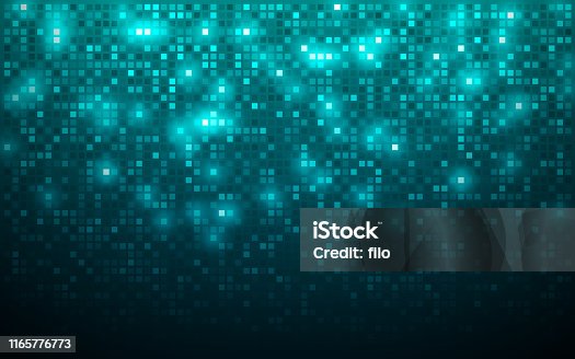 istock Glow Squares Abstract Dark Background 1165776773