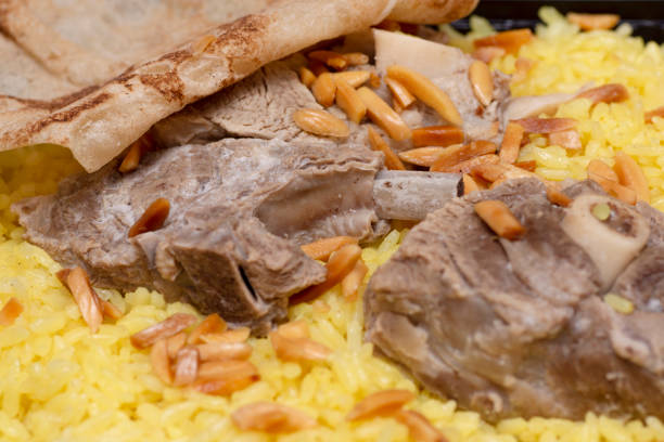 istock Mansaf, Jordanian national dish close up shot 1165794305