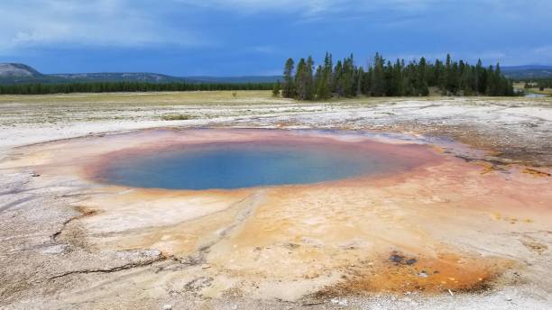 istock Yellowstone hot water scenic blue 1165799534