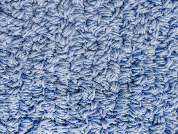 textura de la alfombra de chenille de la pila del lazo azul - blue carpet rug fiber fotografías e imágenes de stock