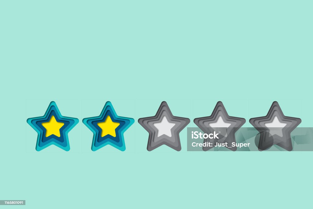 2 Star Customer Review Discussion, Examining, One Person, Star Shape Adult Stock Photo