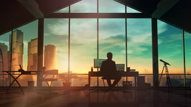 istock Work on the stock exchange right from home 1165807931
