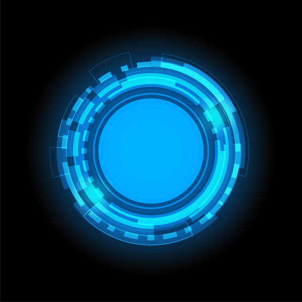 Futuristic HUD vector art illustration