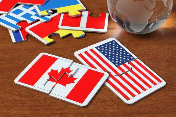 istock Canada and America Flags in puzzle 1165821979