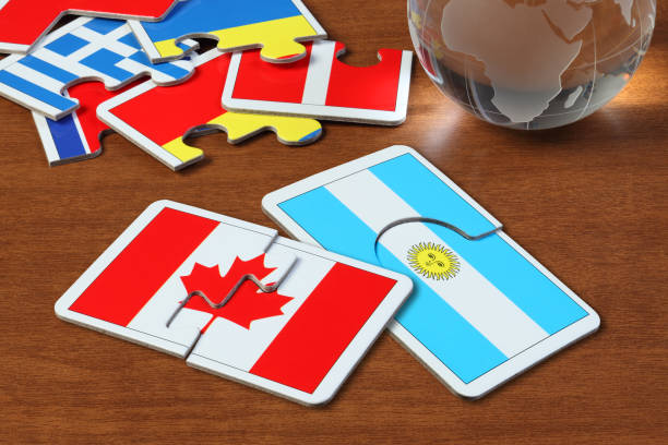 istock Canada and Argentine Flags in puzzle 1165821989