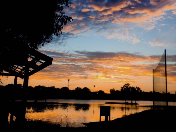 istock sunset on the lake 1165822114