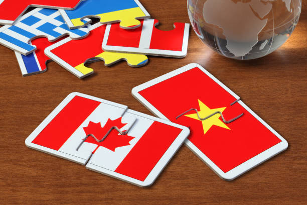 istock Canada and Viet Nam Flags in puzzle 1165823609