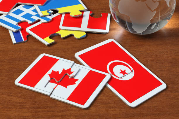 istock Canada and Tunisia Flags in puzzle 1165824212