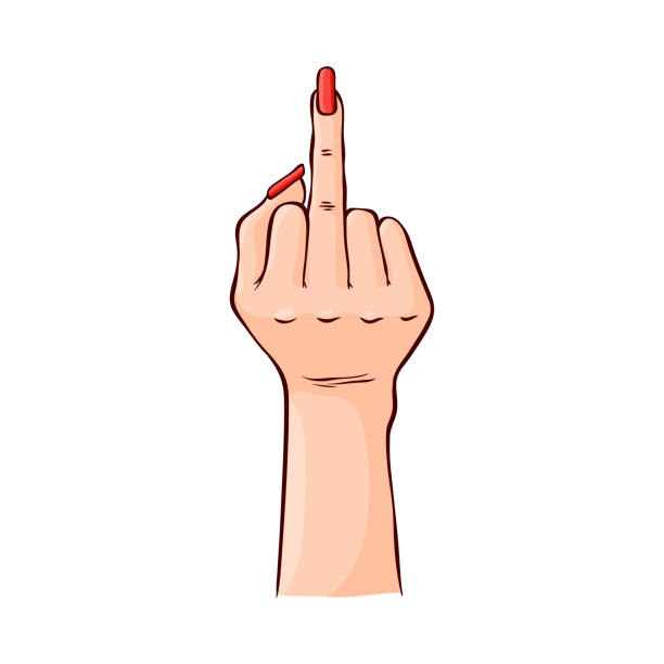 140+ Clip Art Of A Middle Finger Graphic Stock Illustrations