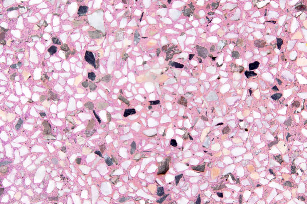 istock Colorful terrazzo floor texture , pink, black and white on background 1165825901