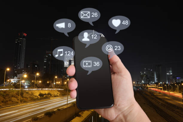istock Social media icon network communication connection mobile phone 1165840137