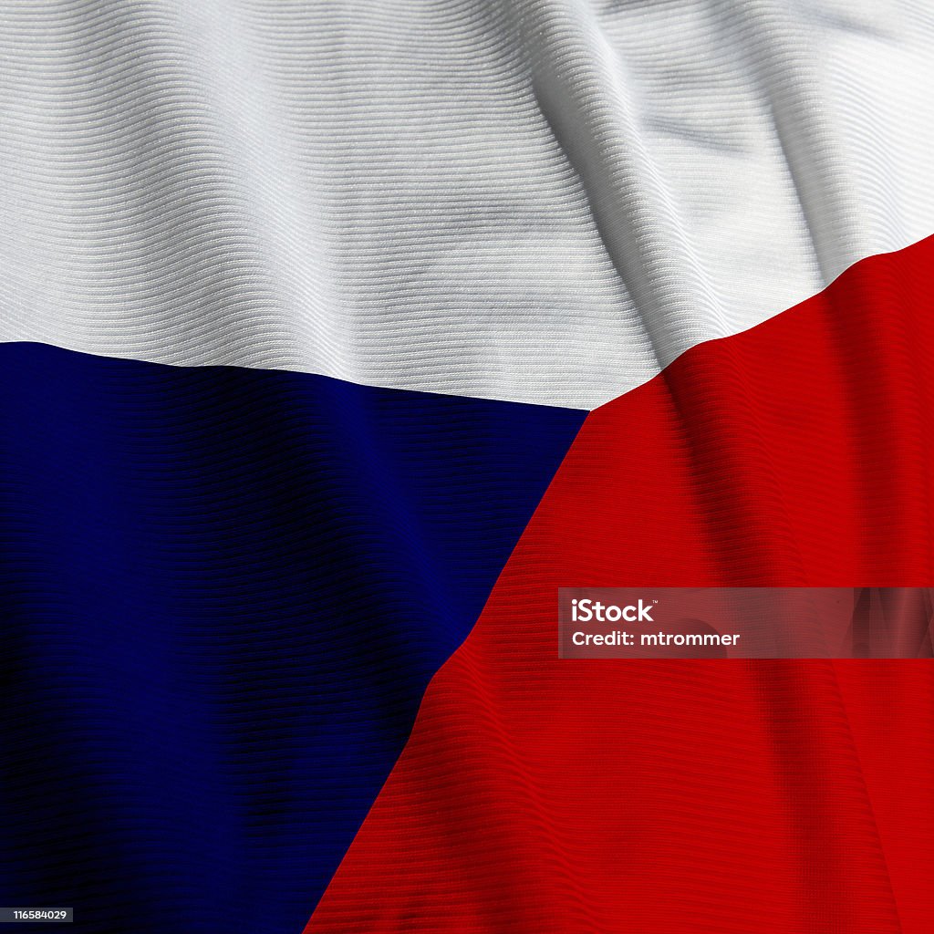 Чешский флаг крупным планом - Стоковые фото Без людей роялти-фри
