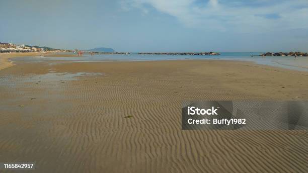 Summer Sea Of Civitanova Marche On Sunny Day Stock Photo - Download Image Now - Abstract, Adriatic Sea, Beach