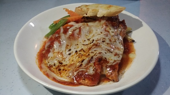 Parma Chicken - western food, made  by stole 69 Grill in Sandakan.