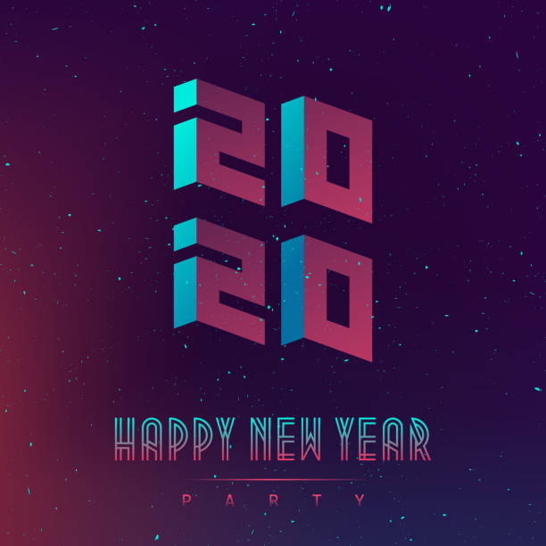 istock Happy New Year 2020 party. Futuristic design posters with abstract elements and gradients. Applicable for covers, placards, music posters, dj flyers and banner designs. 20 20. 1165850321
