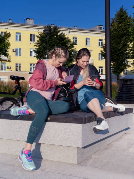 istock Girls rest after a bike ride. 1165863036