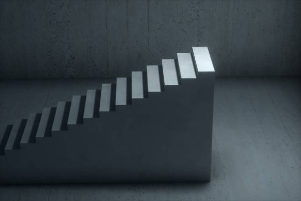 istock The stairway in the dark basement, 3d rendering. 1165864140