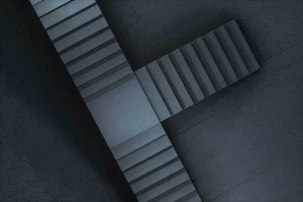 istock The stairway in the dark basement, 3d rendering. 1165864159