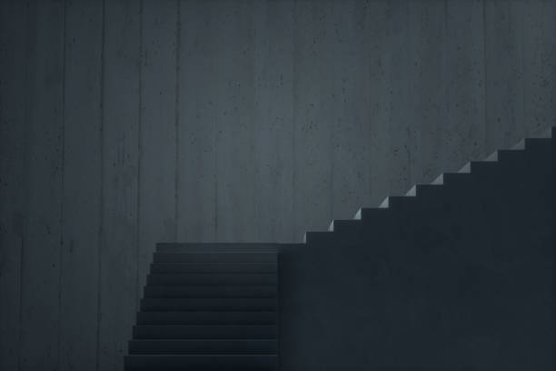 istock The stairway in the dark basement, 3d rendering. 1165864751
