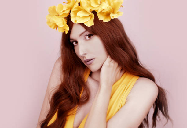 istock Woman with flower crown 1165864854
