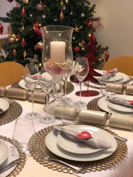 istock Table set in anticipation of Christmas 1165865796