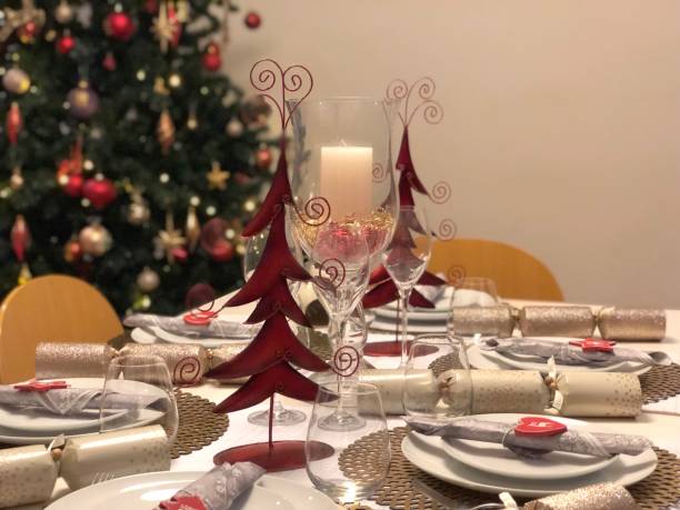 istock Table set in anticipation of Christmas 1165865913