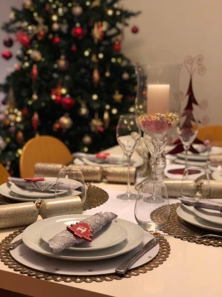 istock Table set in anticipation of Christmas 1165865939