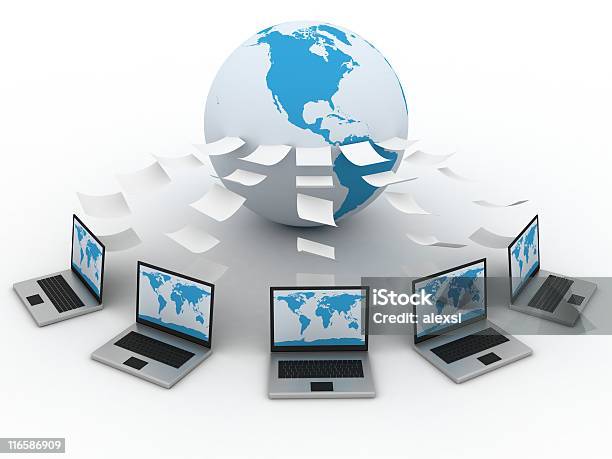 Foto de Rede De Computador e mais fotos de stock de Computador - Computador, Comunicação, Comunicação Global