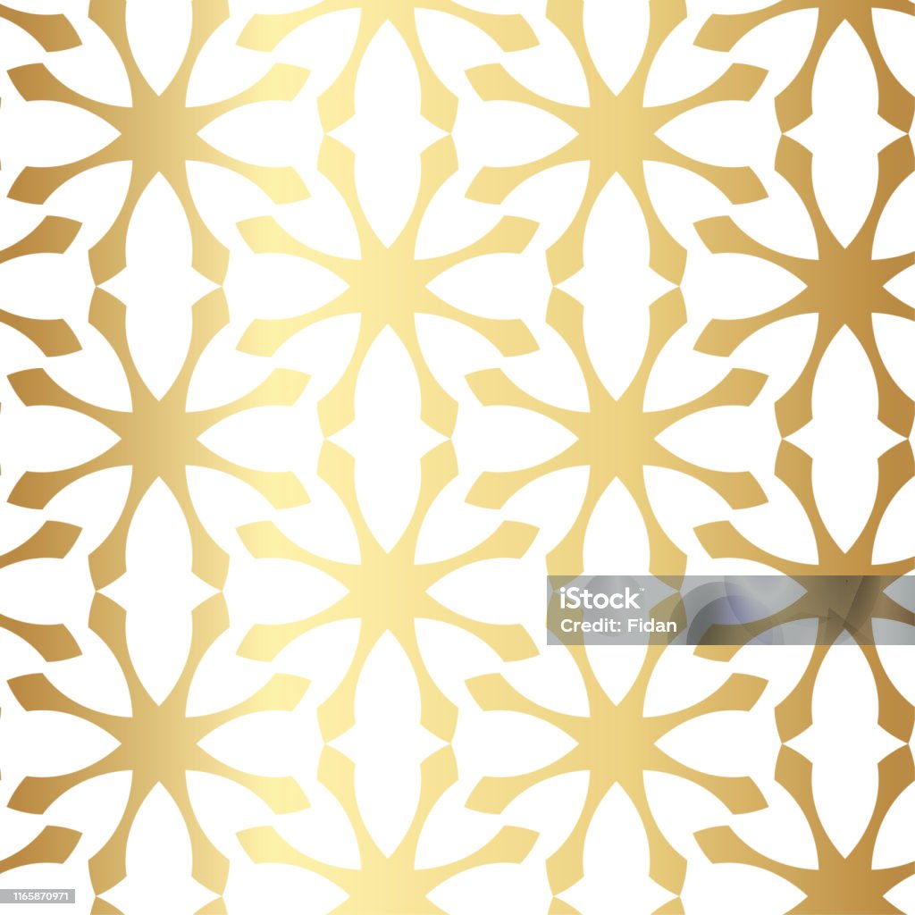 Gold Repeat Pattern Seamless Vector Golden Background 10 Eps Gold Repeat Pattern For Fabric ...
