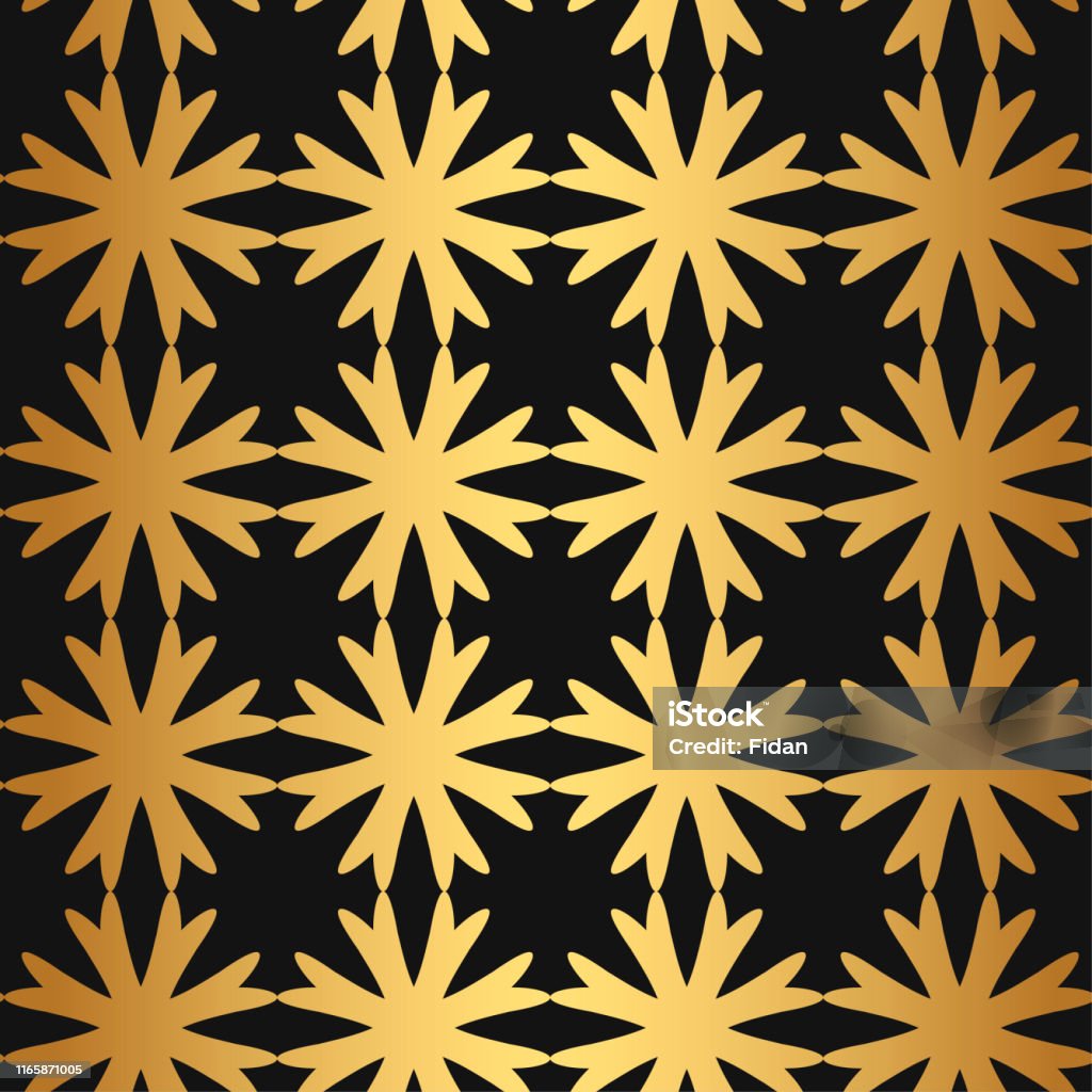 Gold Repeat Pattern Seamless Vector Golden Background 10 Eps Gold Repeat Pattern For Fabric ...