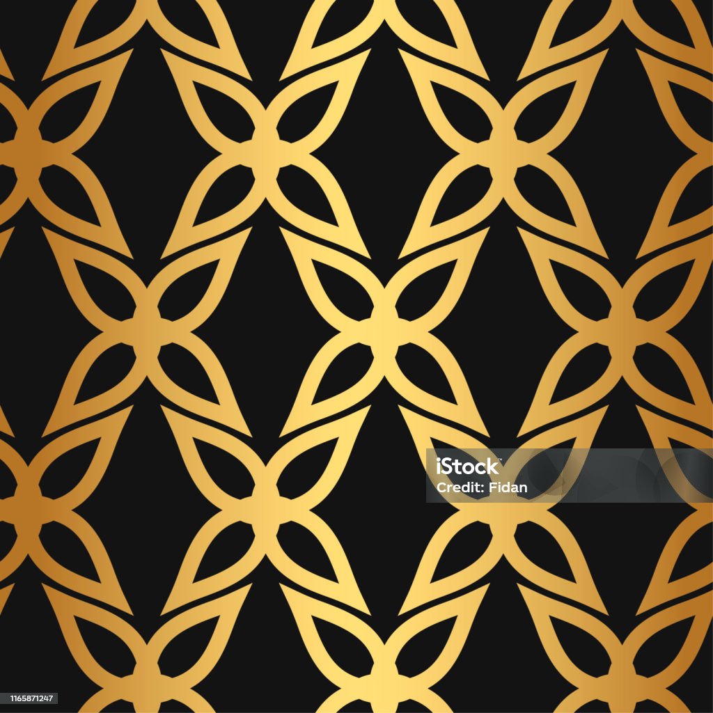 Gold Repeat Pattern Seamless Vector Golden Background 10 Eps Gold Repeat Pattern For Fabric ...